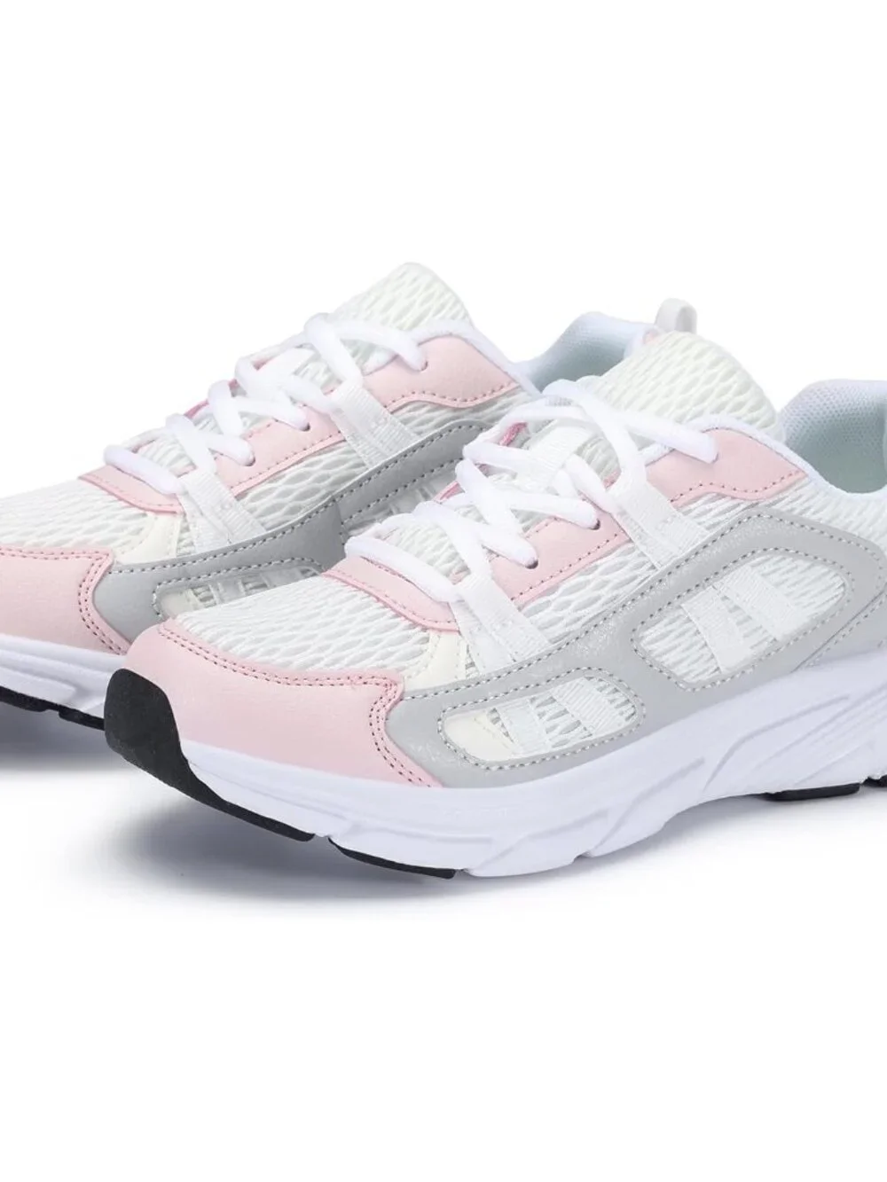 Women's Pink White Walking Shoes Comfortable Running Casual Tennis Sneakers